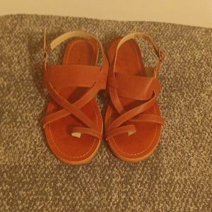Lucky Brand brown leather sandal size 8